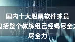 国内十大股票软件球员包括整个教练组已经竭尽全力